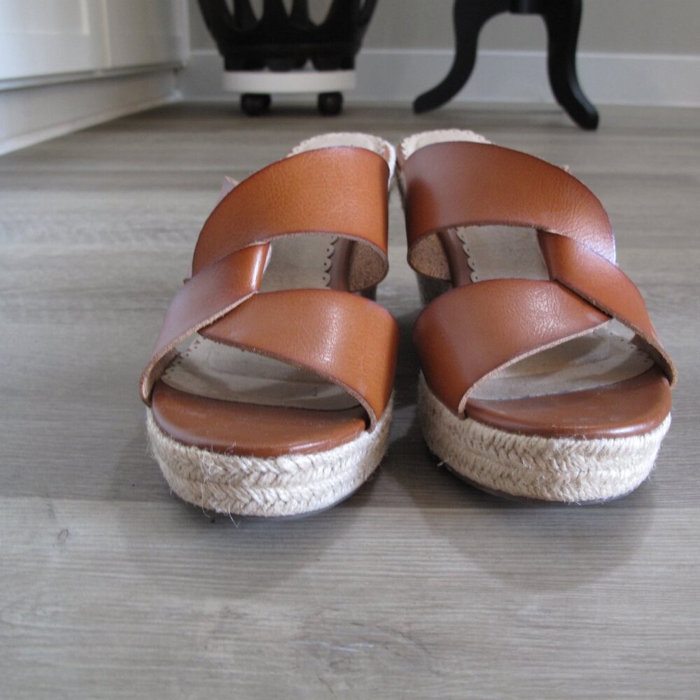 ZIGI SOHO Cognac Espadrille Wedge Sandals - Picture 2 of 10